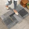 Gray Striped Geometric Carpet Doormat Long Hallway Rug Living Room Carpet Rug For Bedroom Bedside Floor Mat Home Decorati