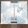 2PC Summer Ocean Digital Print Polyester Curtains – Pocket Rod Top for Living Room  Kitchen   Bedroom   Study   Bathroom  Dining Room