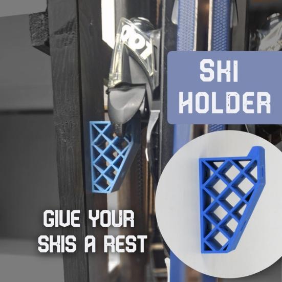 Yousheng Wall Mount Ski Storage Rack Heavy Duty 3D Printed Home Shed Garage Snowboard Holder Hanger Storage Bracket