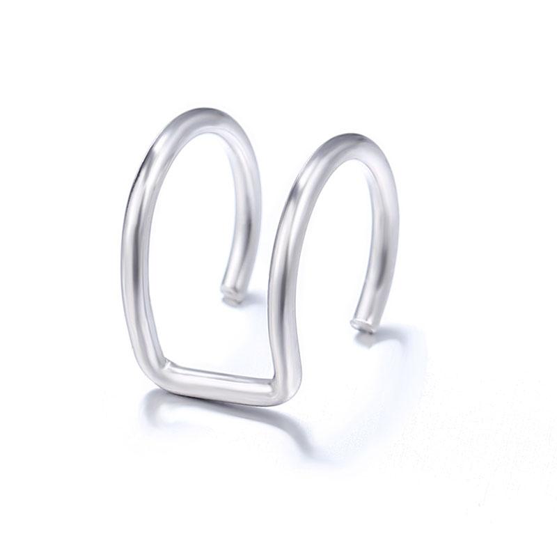 Ins Style Creative Personality Fashionable Cartilage Leaves Double-layer Ear Piercing Ear Stud Ear Jacket Set