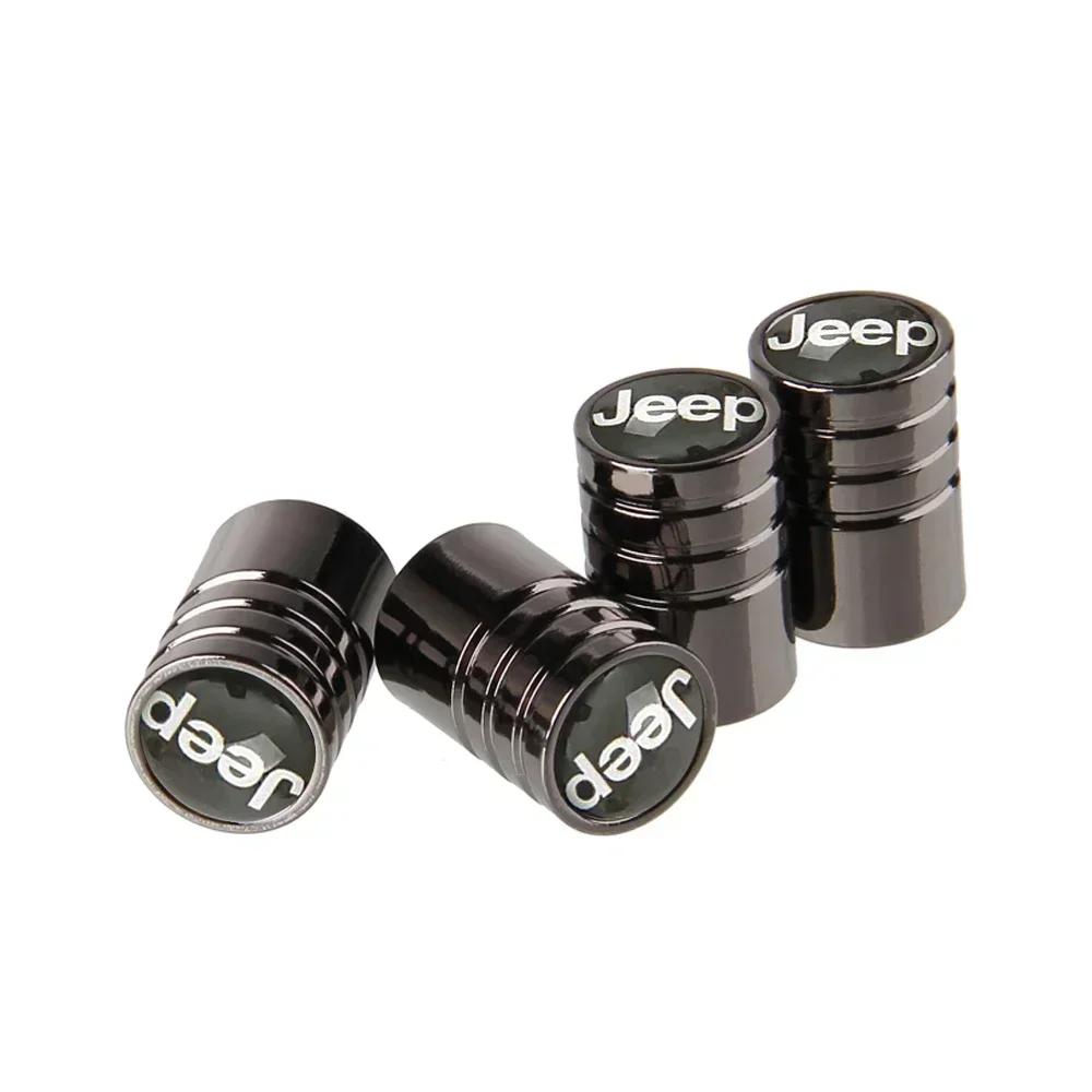 Tappi valvola pneumatici in lega per auto Jeep Antipolvere per Jeep Wrangler Cherokee Renegade Compass TJ JK JL Grand Commander Liberty Acc