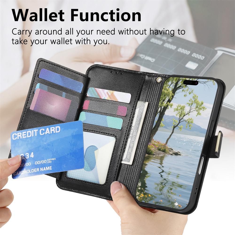 Wrist Strap Wallet Card Slot Phone Case For Samsung Galaxy S25 Edge S26 S23 Ultra S24 FE A07 A16 A26 A56 A36 A55 A15 5G