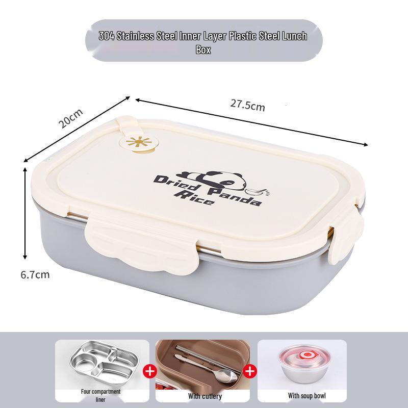 Microwaveable 304 Stainless Steel Lunch Box - 2026 Insulated Bento for Office Workers & Students