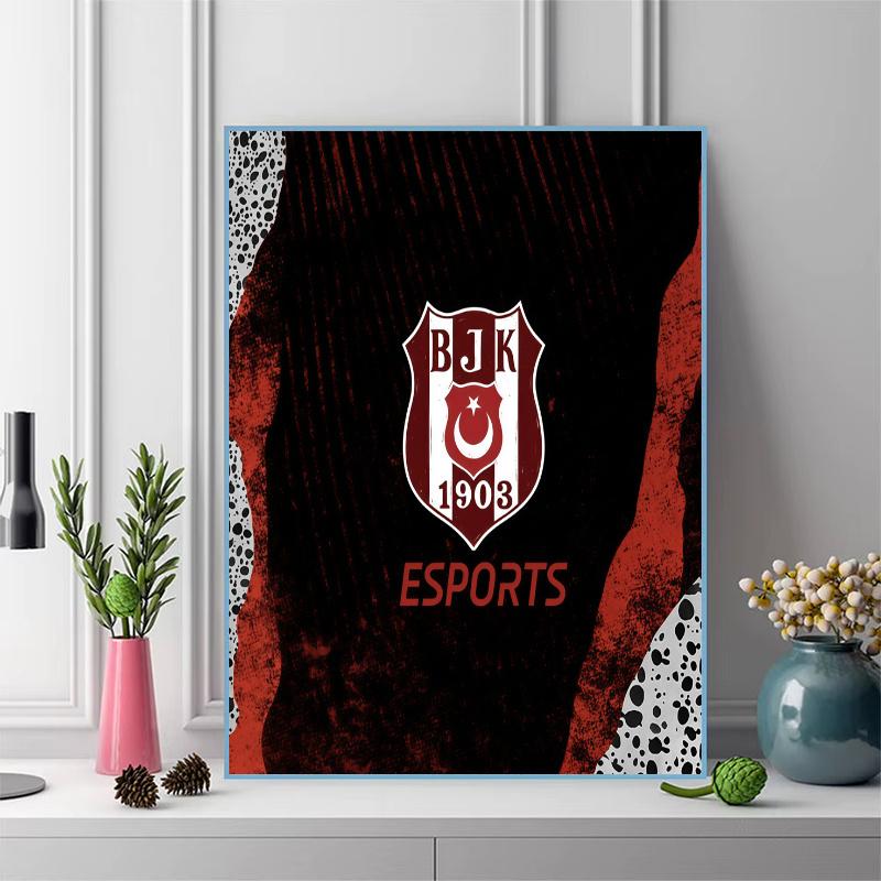 Besiktas J.K 100% Round Full Drill 5D DIY Diamond Painting Embroidery Cross Stitch Rhinestone Décor