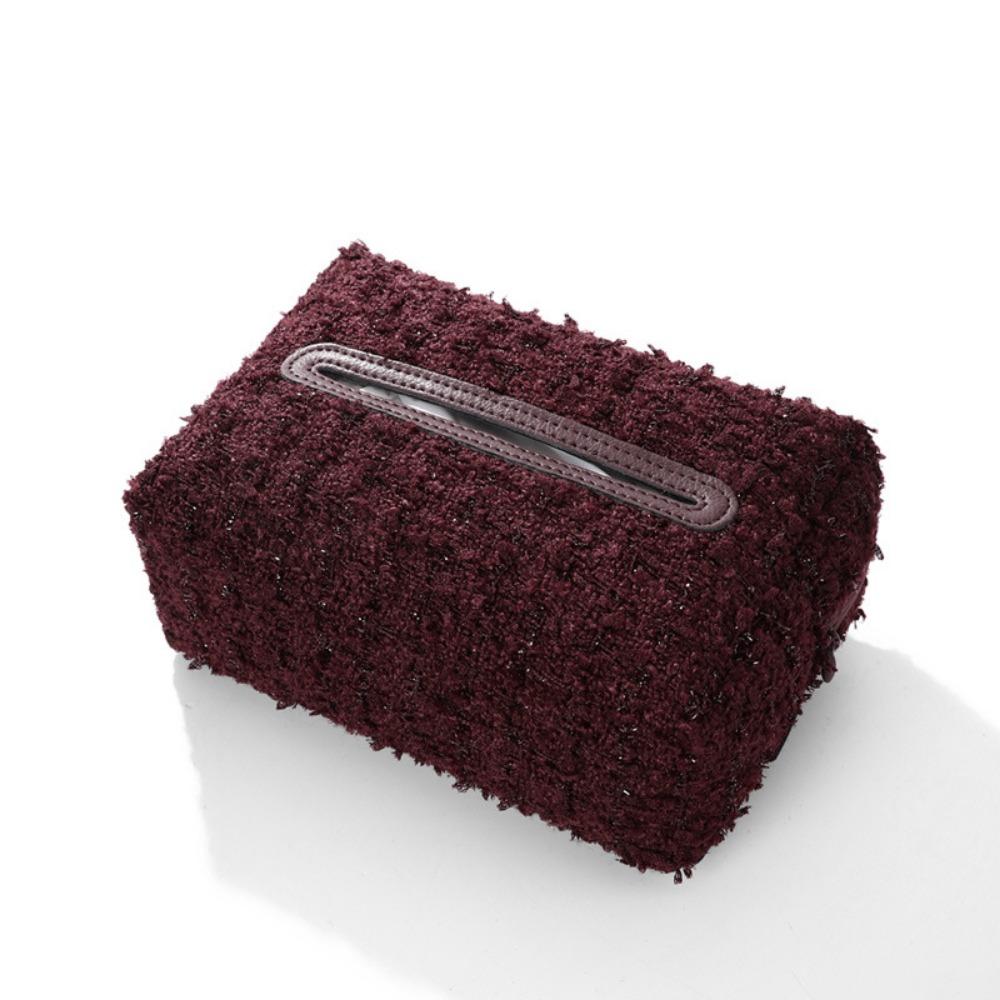 

Light Luxury Car Seat Back Tissue Bag Exquisite Automotive Napkin Holder Auto Storage темно-красного