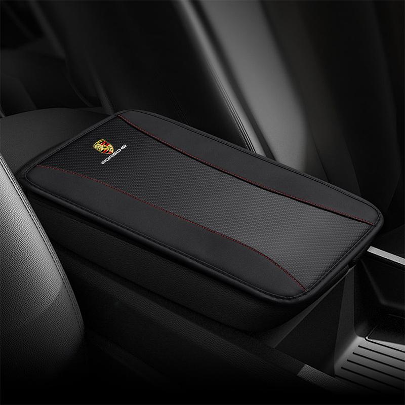 

High-quality Car Armrest Pads Center Console Arm Mats For Porsche Cayenne Panamera Macan 911 718 Taycan Boxster Cayman 918 Pajun чёрный