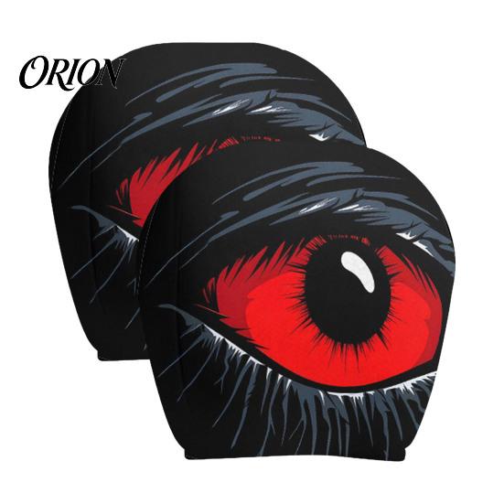Humorous Car Seat Protectors Scary Ghost Face Headrest Covers, Funny Expression Auto Universal Vehicle for SUV Truck, Elastic Interior Accessories Fit