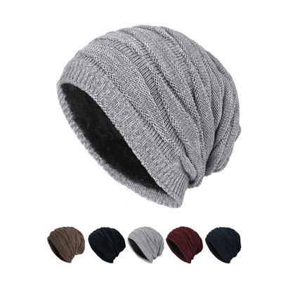 Berretto da sci Skullies Berretti Cappello di lana lavorato a maglia Velluto invernale Caldo Pullover con diamanti Cappello da esterno da uomo Cappello termico antivento da donna