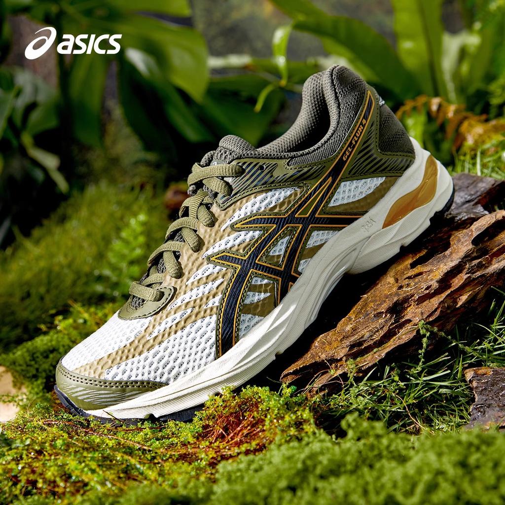 Asics Gel-Flux 4 Mesh Comfortable Durable Physical Test Low-Top Kids Running Shoes Kids running shoes Gray Yellow 1014A321-301