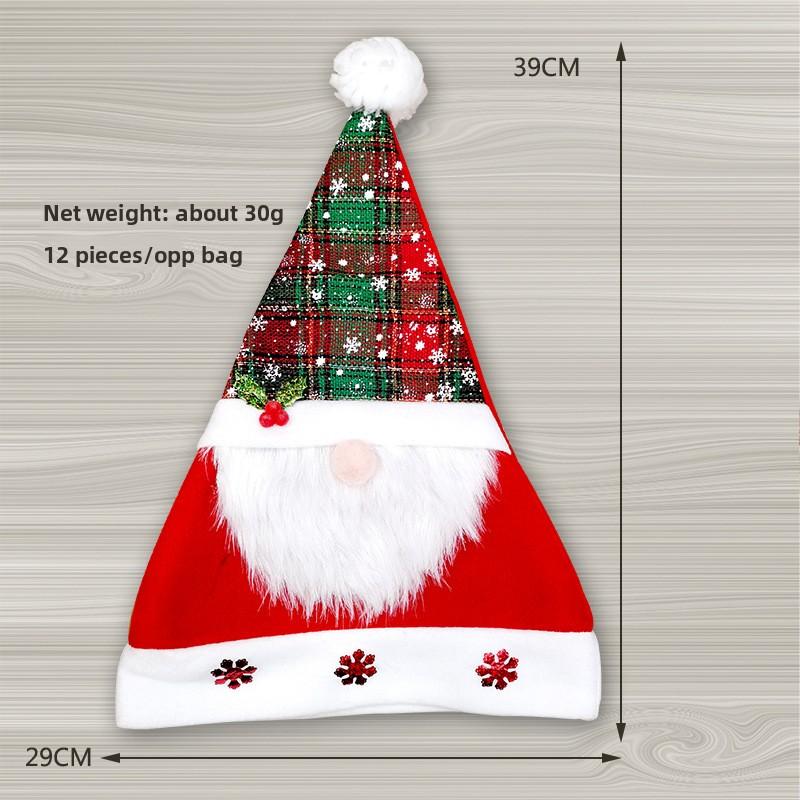 Christmas Decorations Christmas Hat Santa Claus Lamp Non-woven Hat Christmas Gift