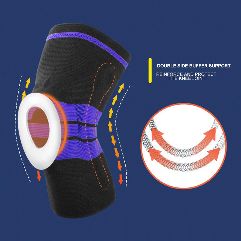 Aolikes Knee Brace Silicone Gel Spring Support For Men Women Workout Meniscus Tear Joint Pain Relief Knee Sleeve