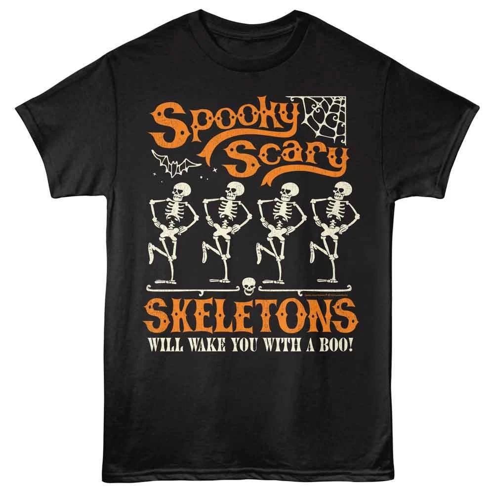 Spooky Scary Skeletons - Funky Decorative - Black  Short Sleeve Children s T-shirt 160