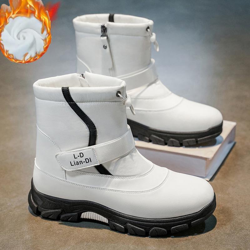 Fleece Thickened Cotton Shoes British Style Warm Men's Shoes Fashion Trend Outdoor Snow Boots