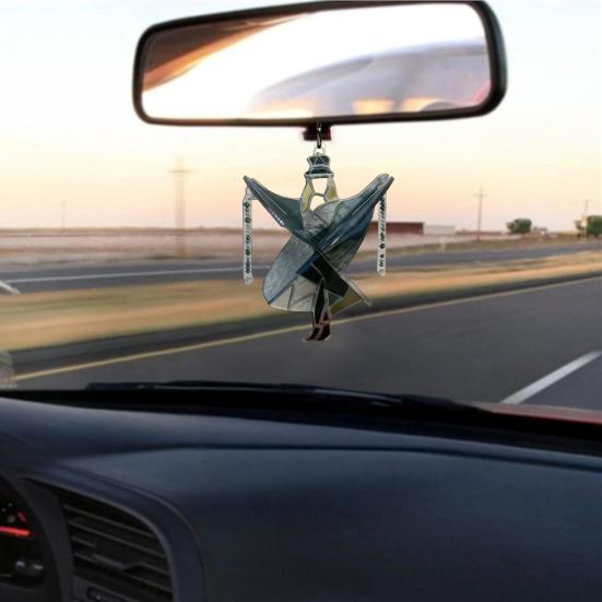 Dansande Dam Snurra Fönsterhänge i Färgstarkt Glasstil Hängande Vindspel för Fönster Trädgård Veranda Balkong Dekoration