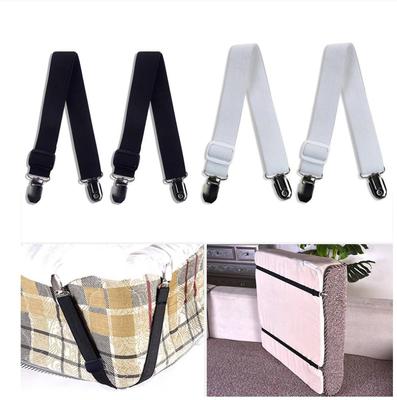 4pcs Adjustable Bed Sheet Fasteners Straps Elastic Mattress Cover Corner Holder Clip Grippers Suspender Cord Hook Loop Clasps