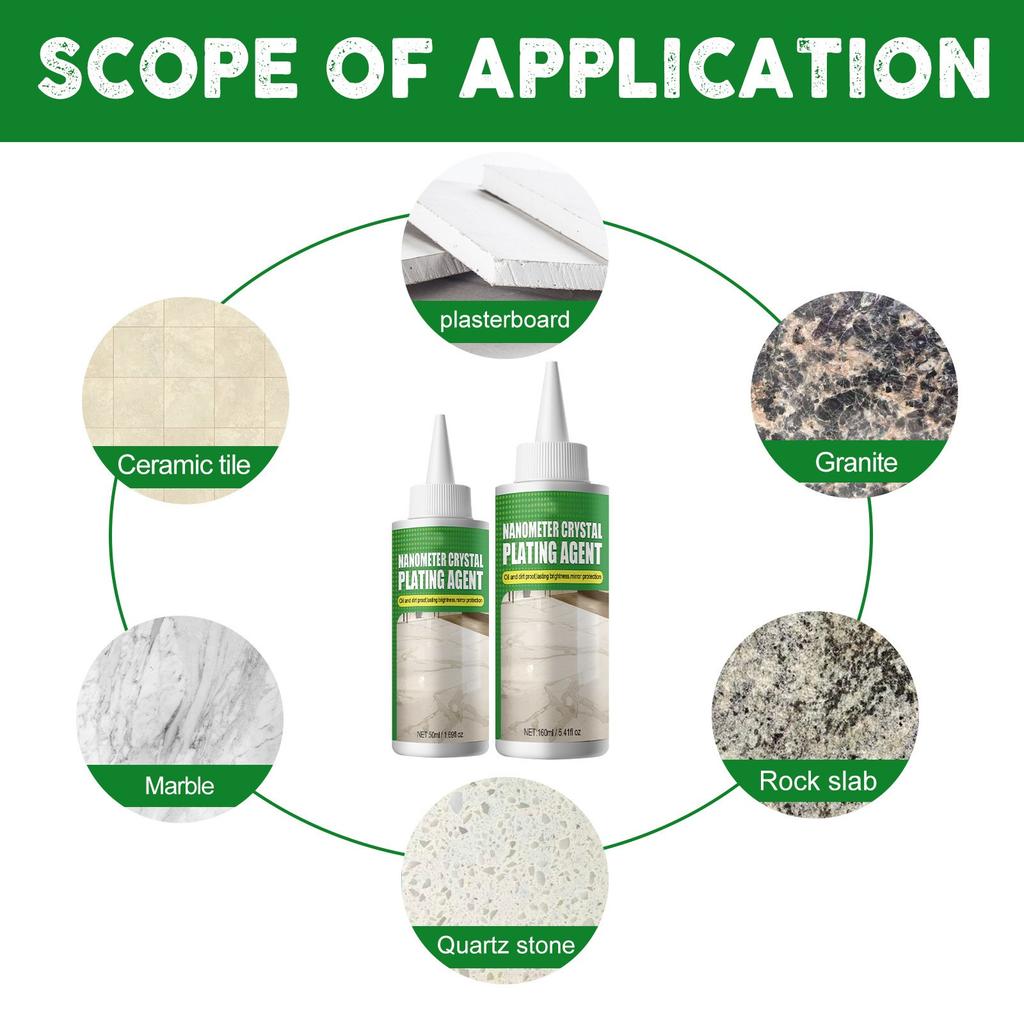 Stone Crystal Plating Agent Polishing Nano Crystal Liquid Tile Scratch Care Brightening Restoration 160ml/50ml