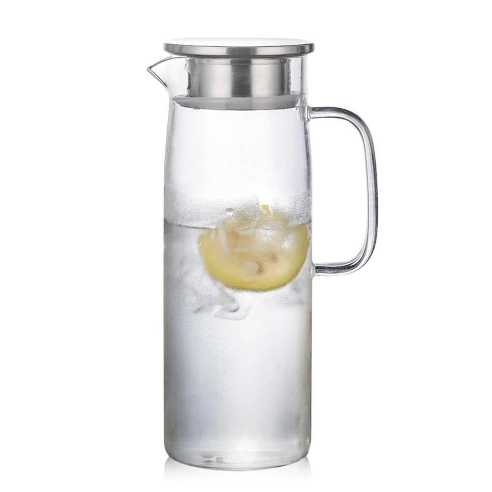 1/1.2/1.5L Transparent Summer Glass Teapot Heat-Resistant Flower Tea Set Puer Kettle Cup Home