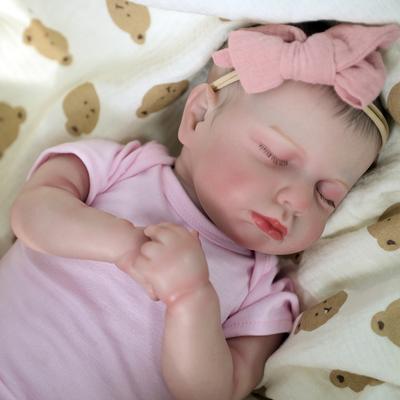 Realistic Reborn Baby Doll With Hand Drawn Features, Soft Fabric 3d Skin Tone, And Realistic Sleeping Posture, Exquisite Gift