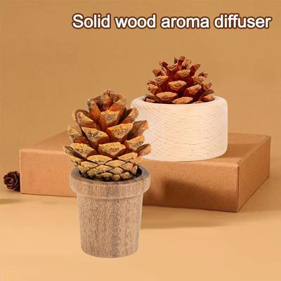 Diffuseur d'Huiles Essentielles Floral en Bois Longue Durée Rafraîchissant pour le Sommeil Écologique Récipient de Parfum Lente Volatilisation