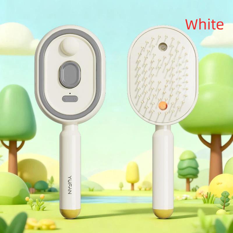 1 Set Portable Electric Scalp Massage Spray Brush Anti- Air Cushion Comb for Hair Care Home Travel Daily Use белый