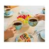 Yongfengyuan Madam Porcelain West Lake Blue 150ml Cup and Saucer Set