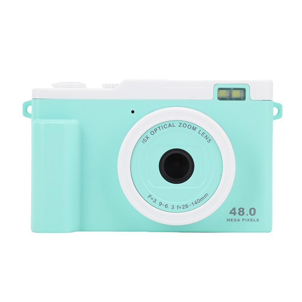 1080P 48MP HD Dual Camera Portable Digital Camera with 15x Optical Zoom LED Flash WiFi Transfer