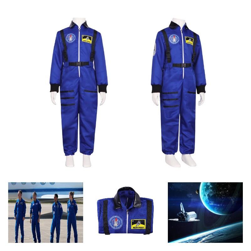Astronaut Halloween Costume For Kids Polyester Space Suit For Cosplay And Parties