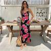 Popular 2026 Summer New Women's Clothing Backless Printing Suspender Dress European and American Sleeveless Medium and Long Dress