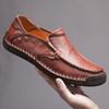 Men's Handmade Leather Shoes Casual Slip On Loafers Men's Flats Moccasins