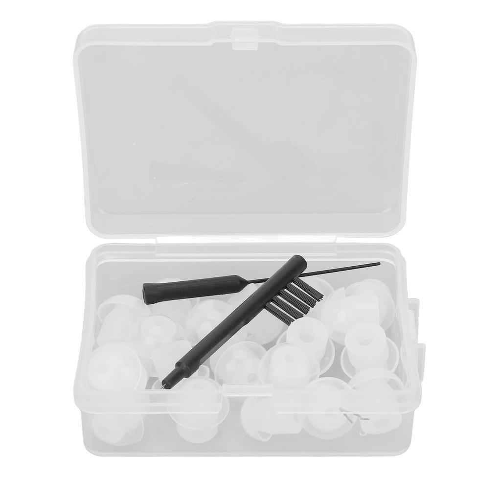 Hearing Amplifier Ear Tip Earplug Dome Set Hearing Amplifier Cleaning Brush Tool Accessories with Storage Box