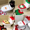 3Pcs Santa Snowman Toilet Seat Cover & Rug Set Xmas