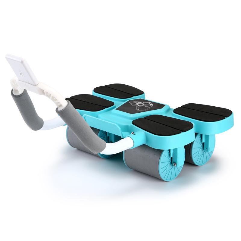 Automatic Rebound Ab Roller: New Four-Wheel Model for Home Belly Slimming & Abs Toning Fitness