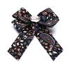JMXD-Printed Fabric Brooch Bow Brooch Rhinestone Pin Collar