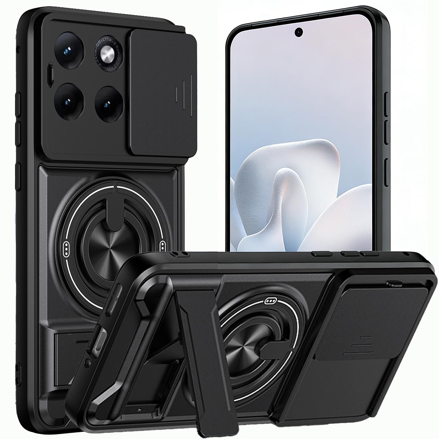 Case For Phone Yulin-003 Black Case For Motorola Edge 70 Fusion Matte Case With Slide Camera Protection Anti-Shock Soft Tpu Case Cover Coque Fundas