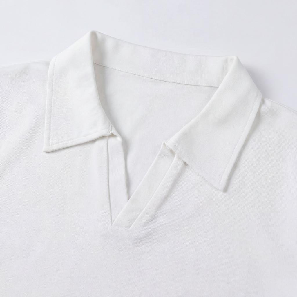 Kurzärmeliges T-Shirt Für Damen Sommer Polo Kragen Und Revers Oberteil, Kurzes Und Eng Anliegendes Freizeit-T-Shirt