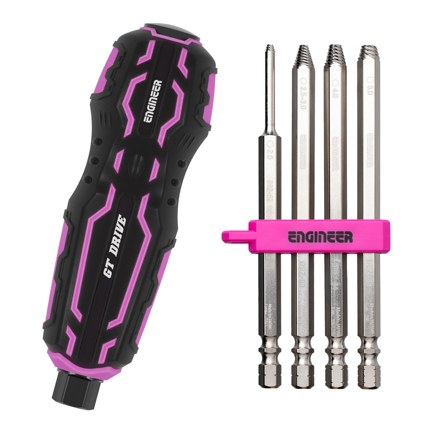 Engineer GT Drive Screw Mole Set PINK BLACK Hex Socket Head Cap Screws for Hex Sizes & 2-5mm DZ-74P