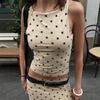 Ärmelloses, figurbetontes Top mit Polka-Dot-Muster für Damen – Sommermode 2026