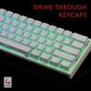 Axisiz Keycap Set for Gaming Mechanical To English Layout Custom Transparent LED Cherry MX Switch Compatible Keyboards, 100% 60% Support, Font,