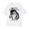 If They Talk Behind Yo Back Fart Wolf Literally Me Funny Meme Emo T-shirt Men's Harajuku Retro Oversized Cotton T Shirt
