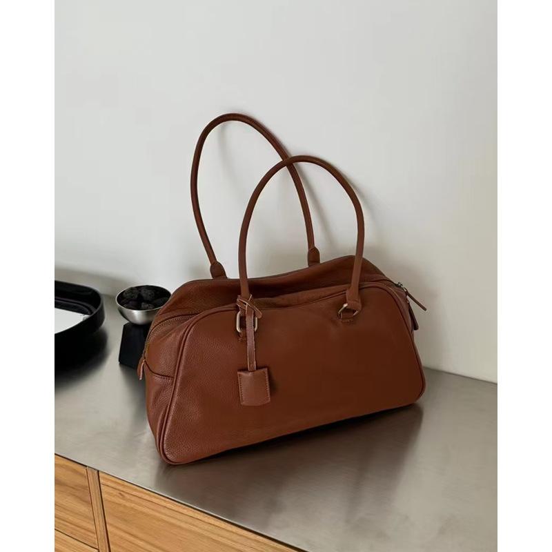 Vintage High-capacity One-shoulder Women's Bowling Bag Boston Bag Underarm Bag