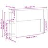 Headboard Cabinet White 135 x 18.5 x 80 cm Particleboard