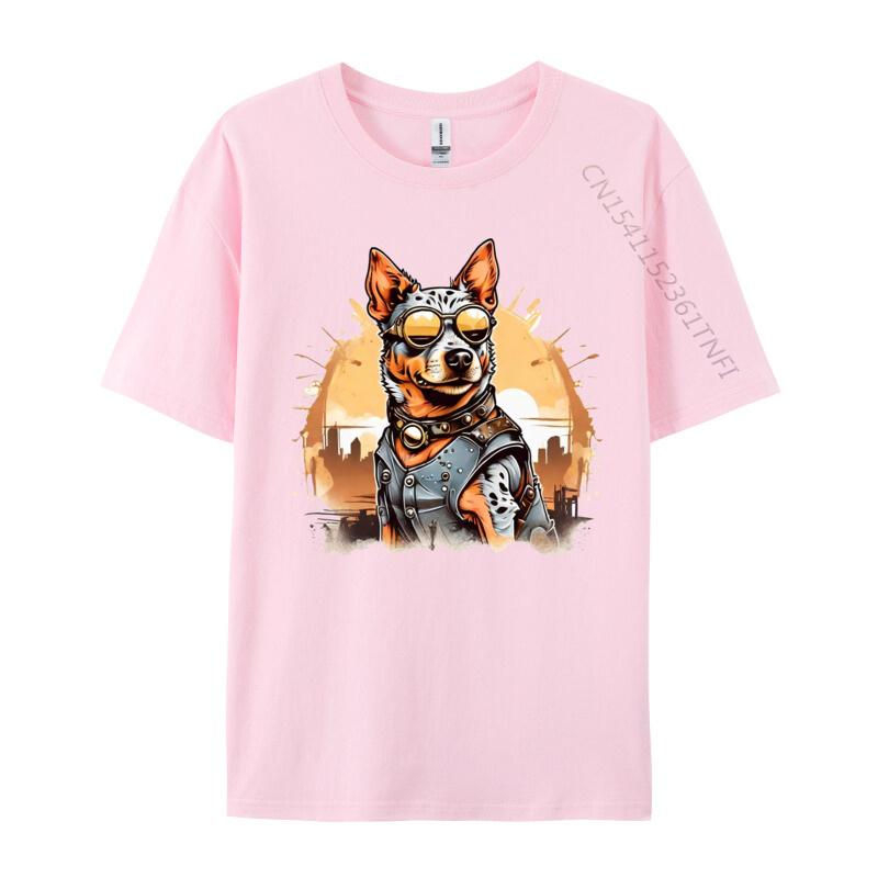 Australische Hütehunde T-Shirt für Männer Lustig Haustierliebhaber Cooles Print-T-Shirt Grafische T-Shirts Herren Baumwolle Geschenk