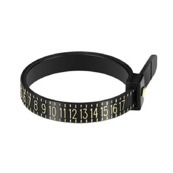Кольцемер Круглый Многоразовый Шаблон Инструмент для Измерения Размера Пальца для Ювелирного Магазина чёрный