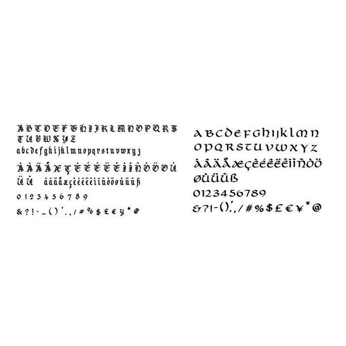 ScanNCut SDX Calligraphy Fonts Card - Gothic &; Uncial