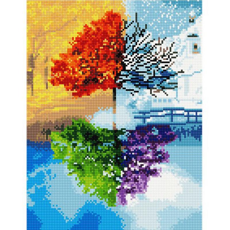 Diamantmalerei Tier Volldiamant Rund/Quadrat Tier 3D Diamant Blume Stickerei Strass Bild Diamant Mosaik Geschenk Schloss Gebäude