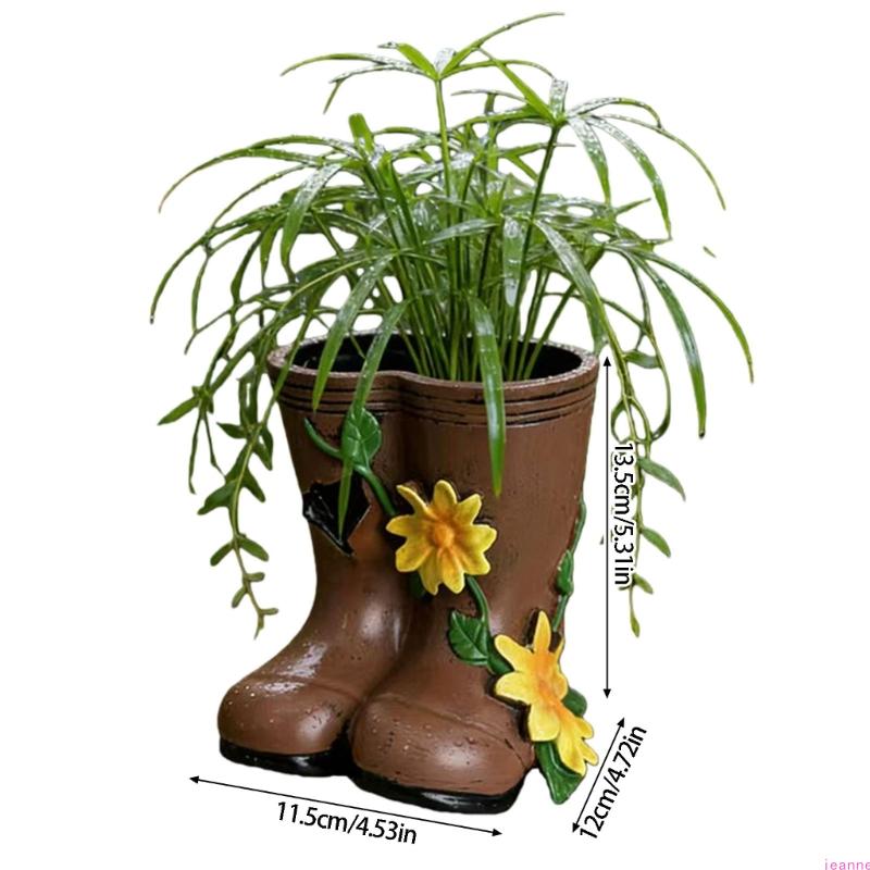 Boot Vases Boot Planter Rustics Farmhouse Flower Pot Outdoor Decorative Plant Pot Bucket for Wedding,Gardens Home Decors