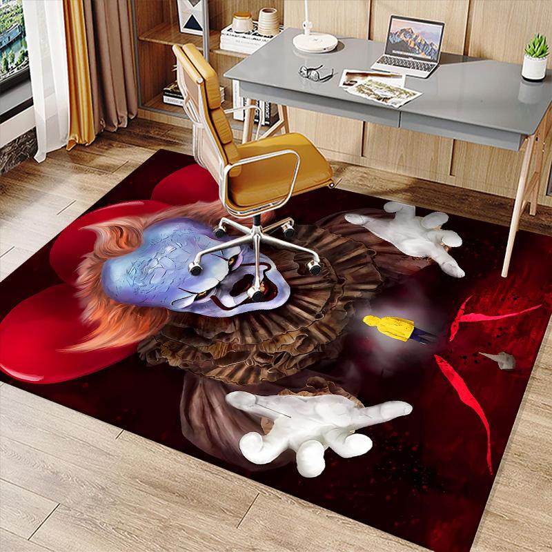 Pennywise the Dancing Clown3 Printed Absorbent Washable Carpet, Non-Slip Bathroom Mats, Kitchen Rugs, Yoga Mat,Living Room Entrance, Camping Picnic Ru