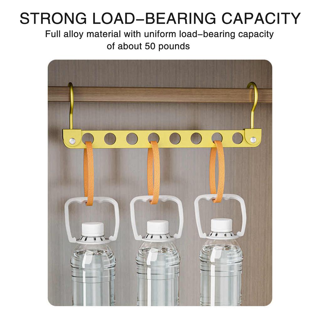 6/8 Hole Clothes Hanger Space Saving Foldable Pants Hanger Foldable Pants Hanger Magic Seamless Multilayer Closet Organizer