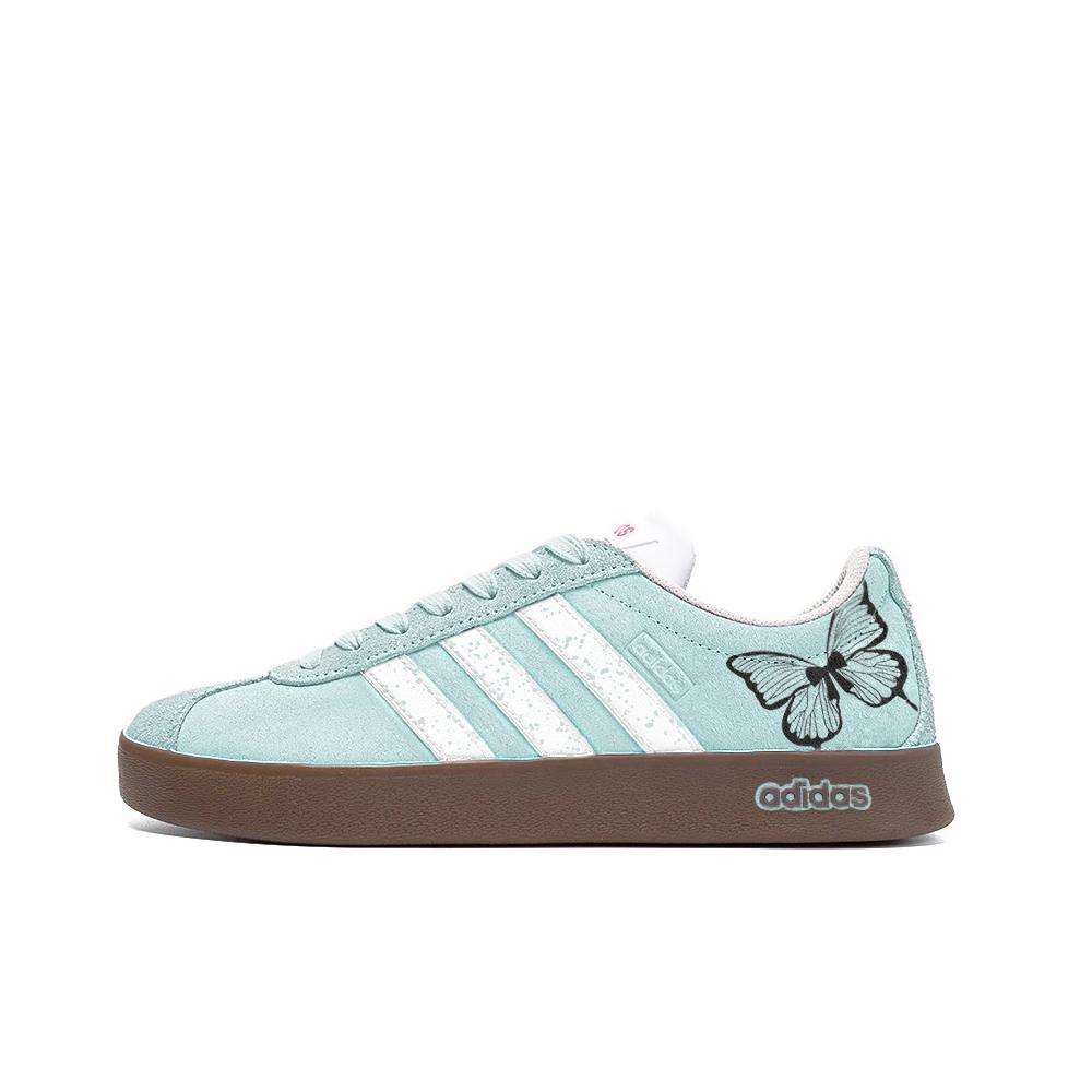 

Adidas Neo VL Court Lifestyle Slip Resistant Abrasion Resistant Low top Skateboard Shoes Unisex White Green HQ1802(Team676-) 44⅔