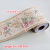 A Roll Self-Adhesive Waterproof PVC Wall Decal Fresh 3D Flower Border Wall Sticker New Wallpaper Bedroom 3D 10.5cmx5m